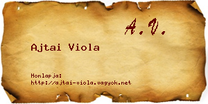 Ajtai Viola névjegykártya